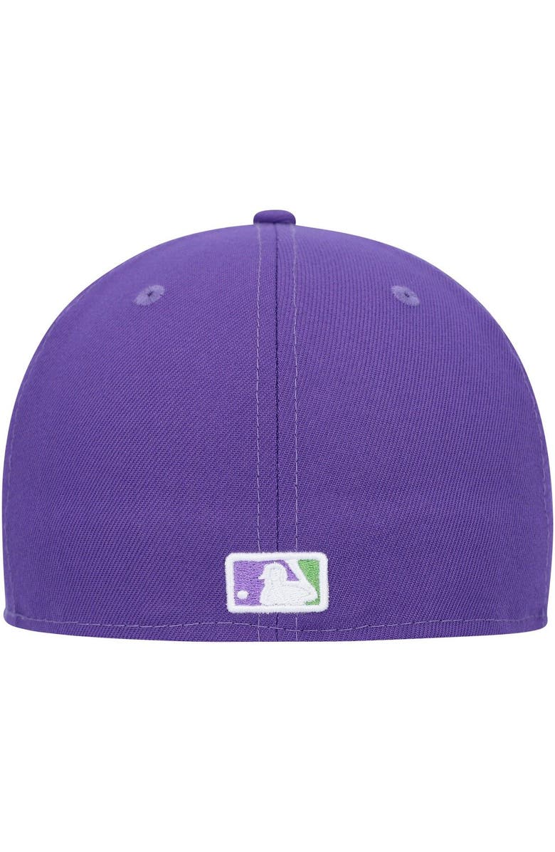 New Era Men's New Era Purple Cincinnati Reds Lime Side Patch 59FIFTY Fitted Hat, Alternate, color, Purple