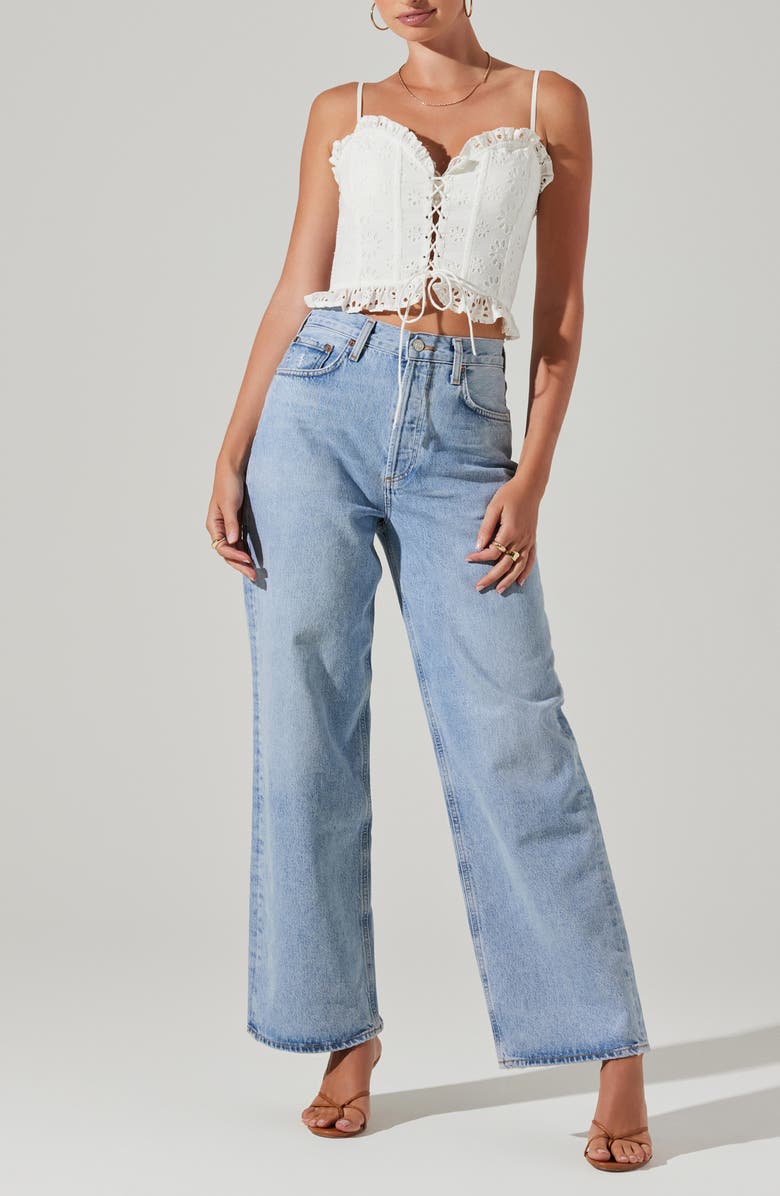 ASTR the Label Dreama Crop Bustier Top, Alternate, color, White