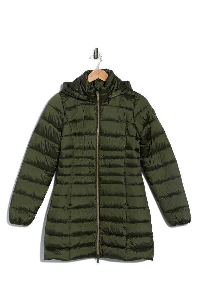 Save The Duck Reese Puffer Coat, Alternate, color, Pine Green