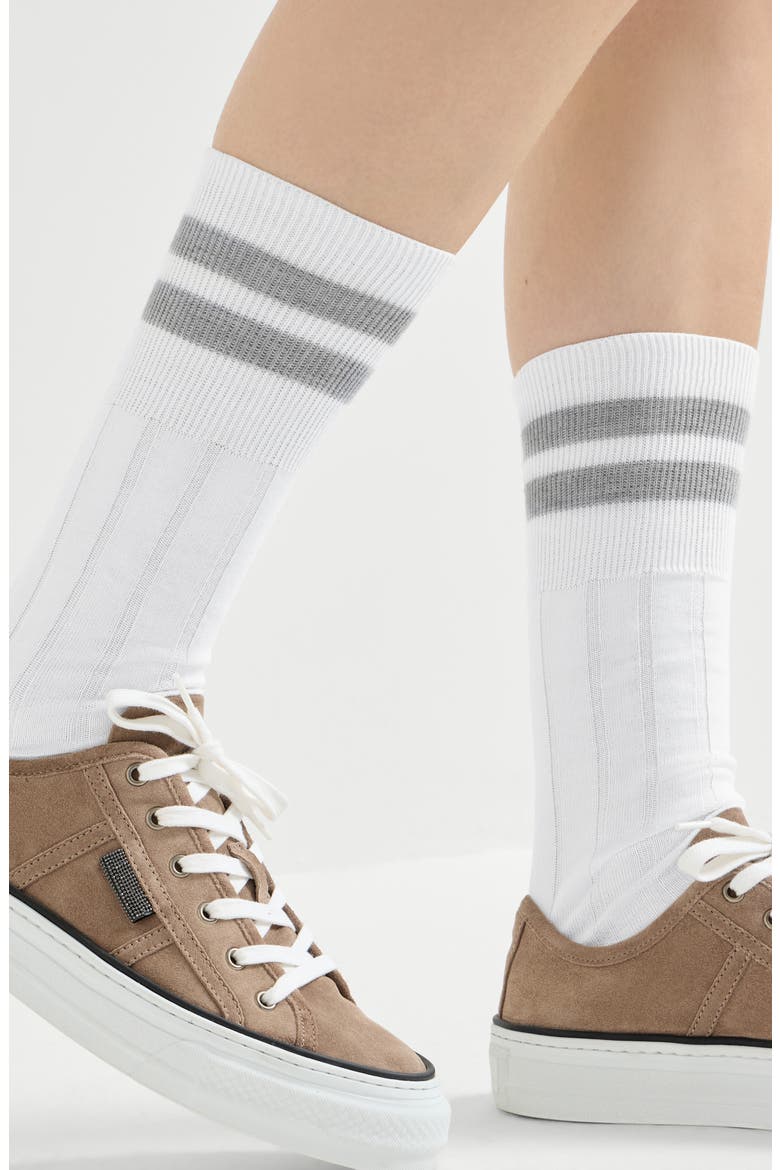 Knit socks, Alternate, color, Grey