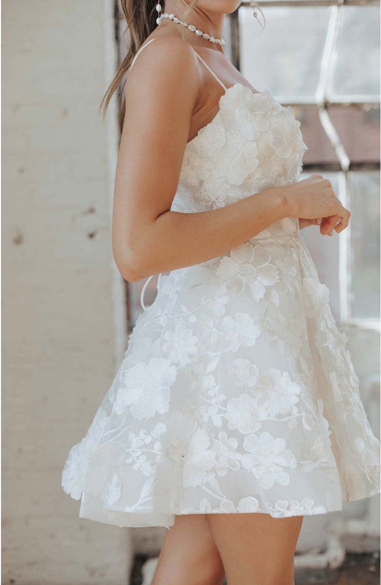 Untamed Petals Blair Mini Dress, Alternate, color, Ivory