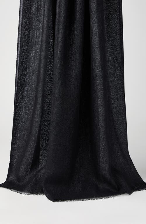 Brunello Cucinelli Cashmere And Silk Sparkling Scarf In Black
