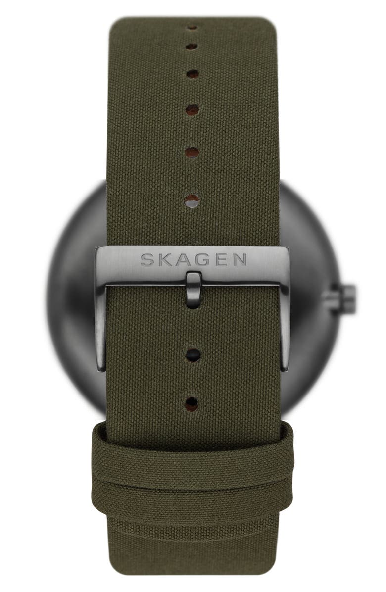 Skagen Aaren Naturals Canvas Strap Watch, 40mm, Alternate, color,