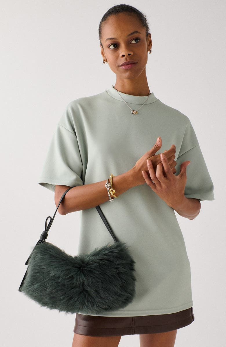 Kate Spade New York loop genuine shearling shoulder bag, Alternate, color,