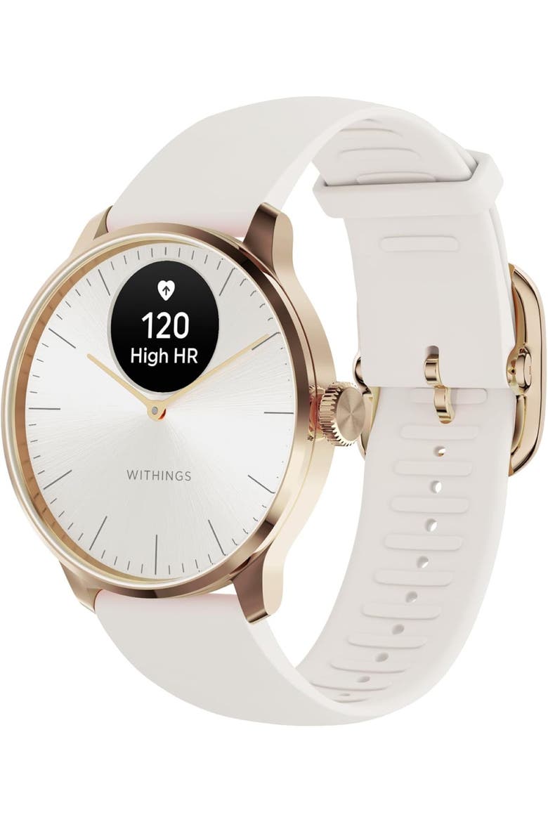 ScanWatch Light - 37mm Black/Silver, Main, color, White & Rose Gold