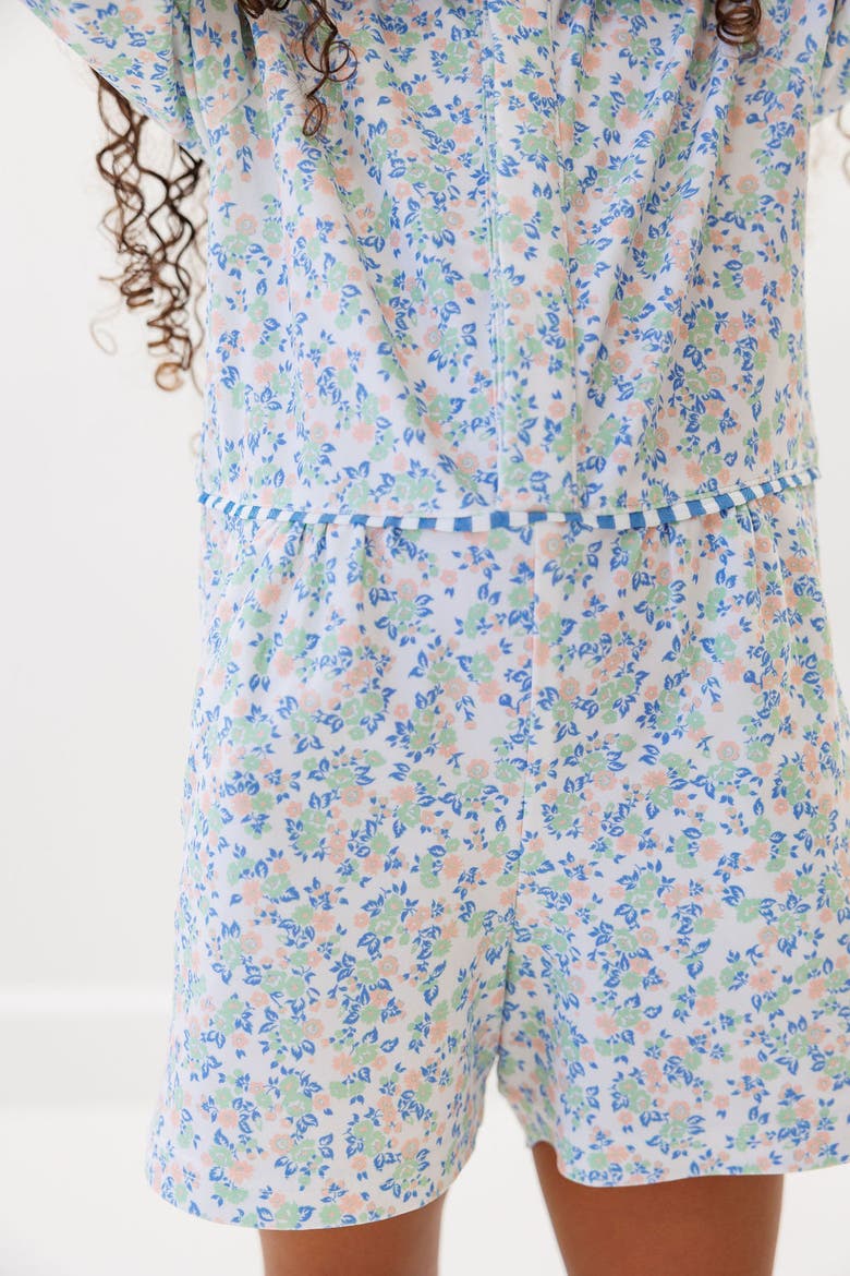 Girls Floral Seersucker Romper, Alternate, color, Floral/Seersucker