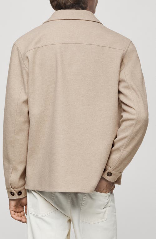 Mango Men's Regular-fit Button-down Shirt In Sand