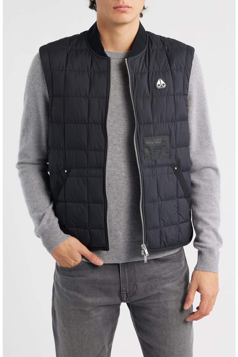 Quilted Down Liner Vest, Main, color, BLACK