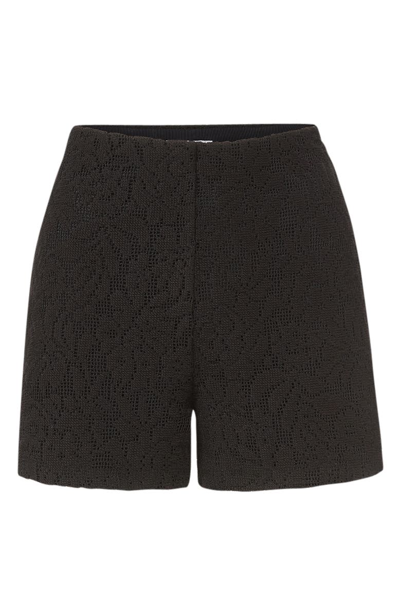 Veronica Beard Yadira Lace Shorts, Alternate, color, Black