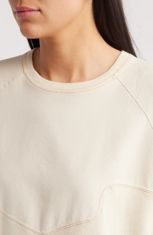 The Great . The Western Slouch Sweatshirt In Washed White