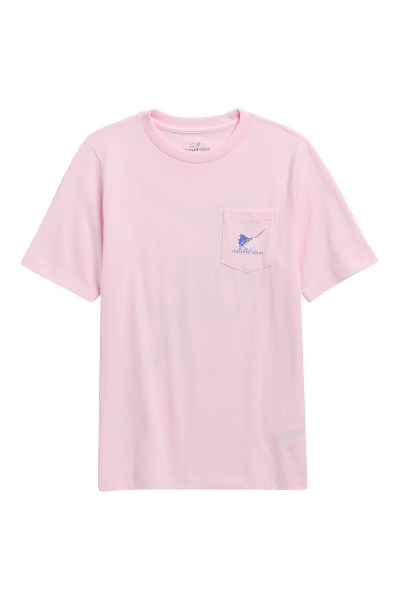 Kids' Tile Marlin Pocket Graphic T-Shirt, Main, color, PINK DRINK