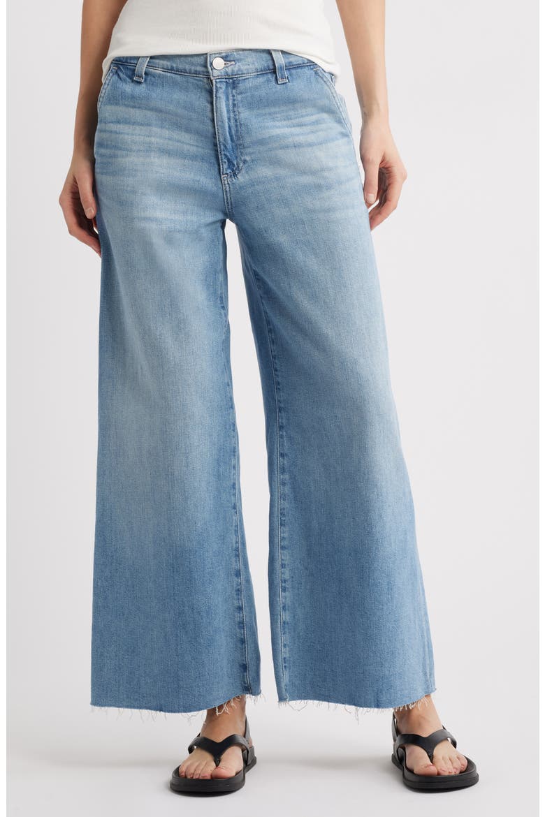 Stella Raw Hem Low Slung Palazzo Jeans, Main, color, ARIES
