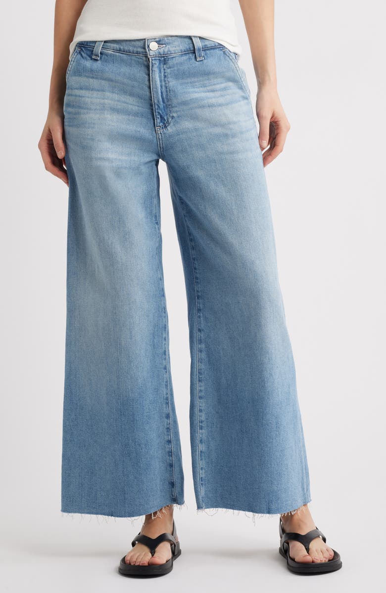 AG Stella Raw Hem Low Slung Palazzo Jeans, Main, color, Aries