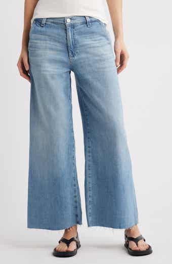 AG Stella Raw Hem Low Slung Palazzo Jeans