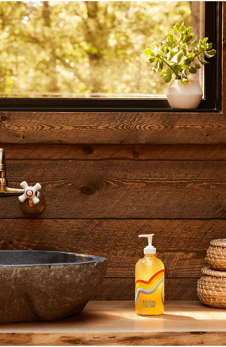 Bathing Culture Mind and Body Wash Refillable Glass, Alternate, color, 