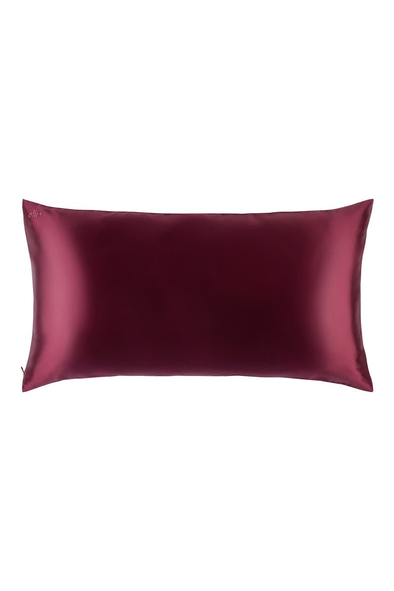 Pure Silk King Pillowcase, Alternate, color, PLUM