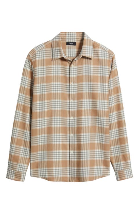 Irving Lodi Check Cotton Button-Up Shirt