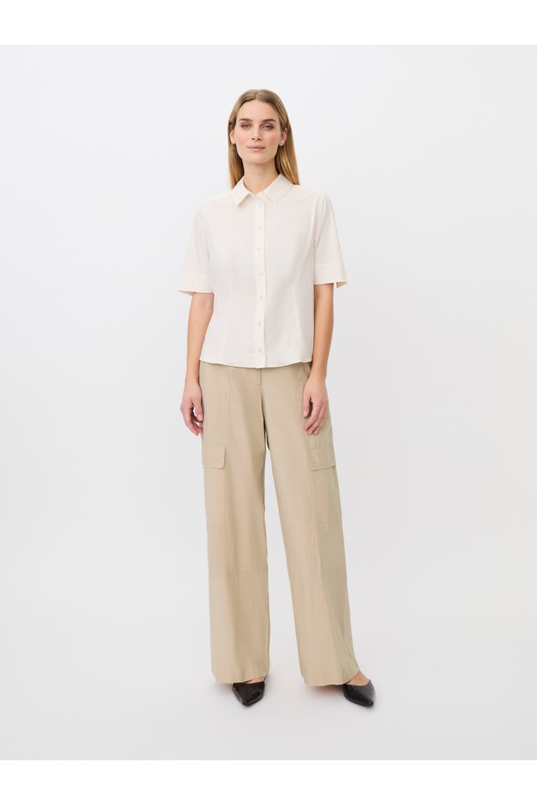MaPlythora Wide Leg Cargo Trousers, Alternate, color, White Pepper
