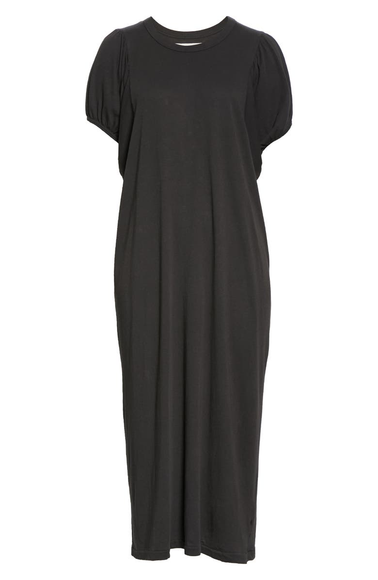 THE GREAT. The Puff Sleeve Midi T-Shirt Dress, Alternate, color, 