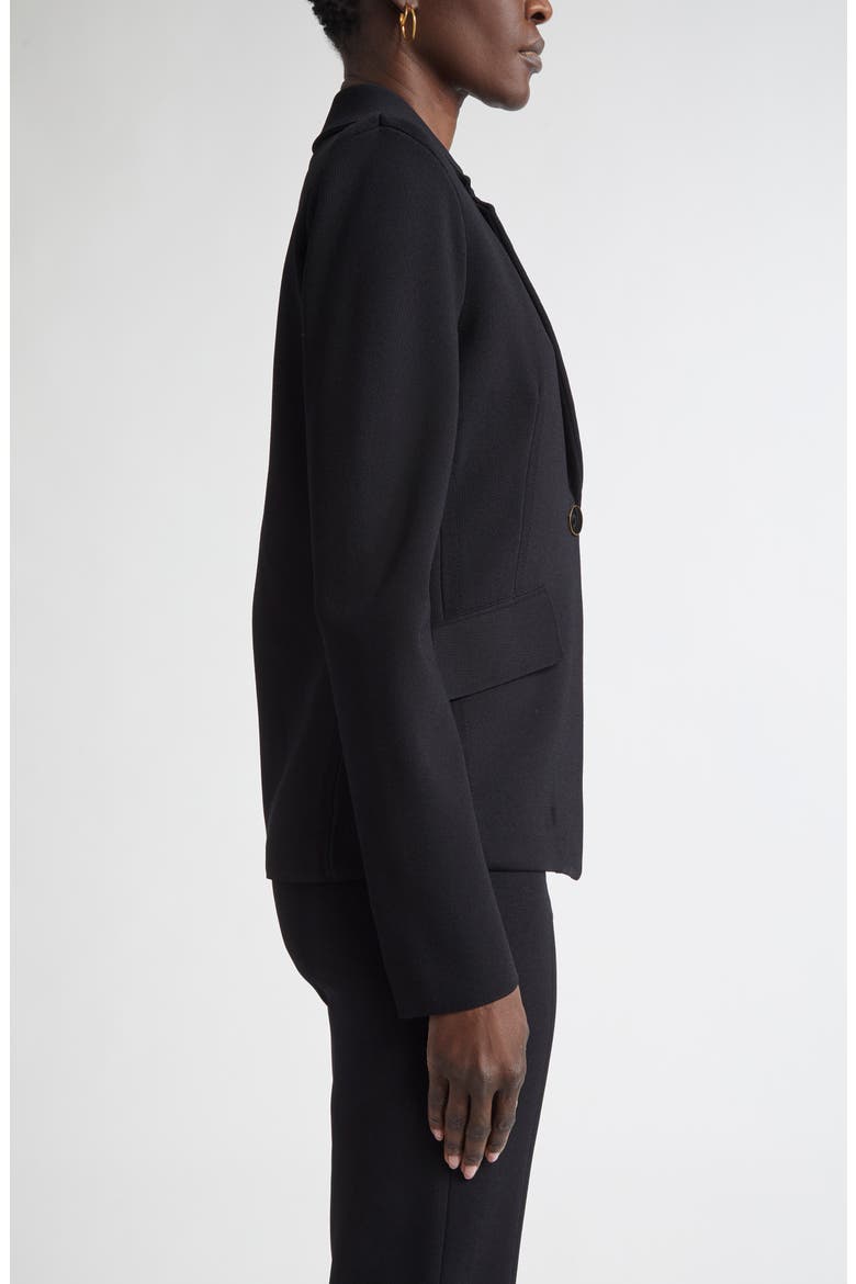 Harper One-Button Knit Jacket, Alternate, color, BLACK