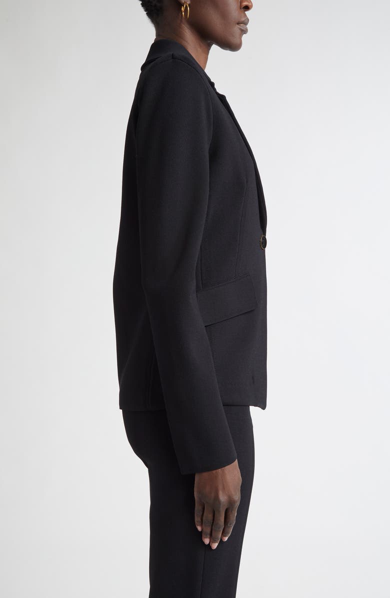 ST. JOHN Harper One-Button Knit Jacket, Alternate, color, Black