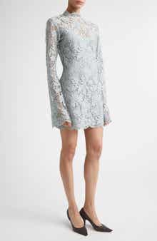 Eden Floral Lace Mock Neck Minidress