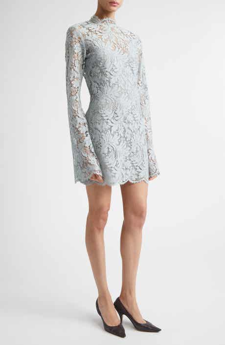 Eden Floral Lace Mock Neck Minidress