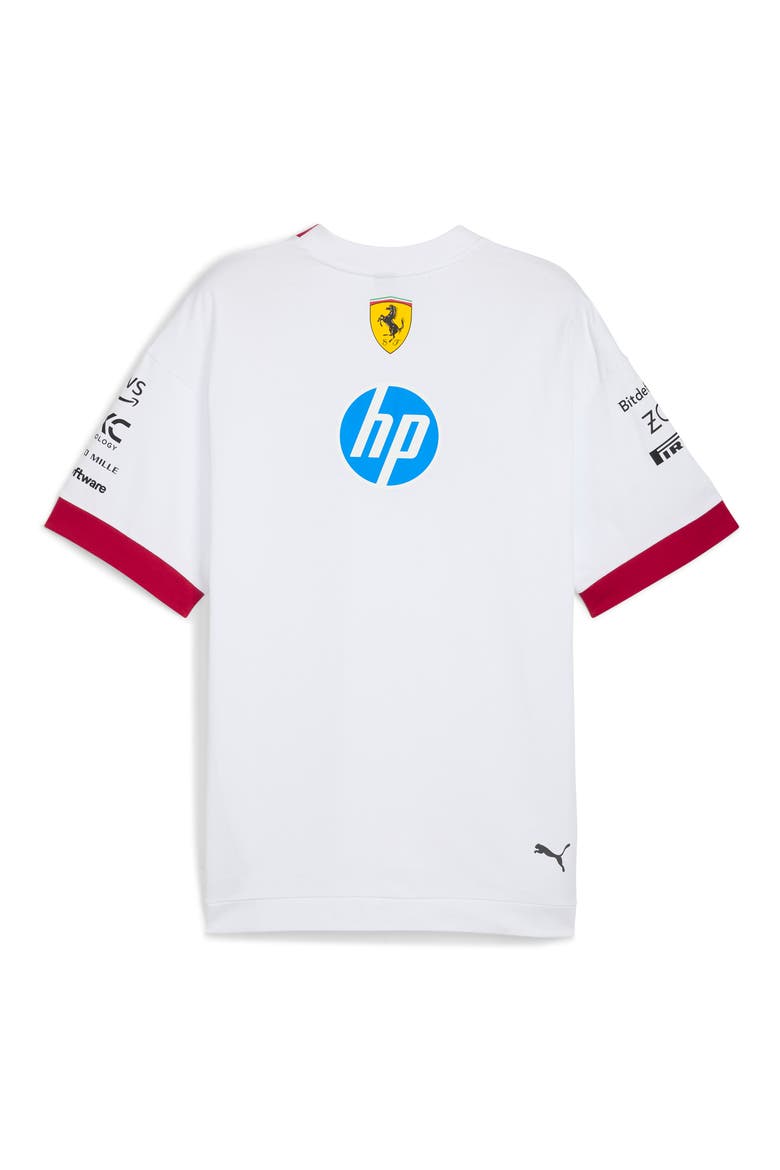 x 2025 Scuderia Ferrari HP Driver T-Shirt, Alternate, color, PUMA WHITE