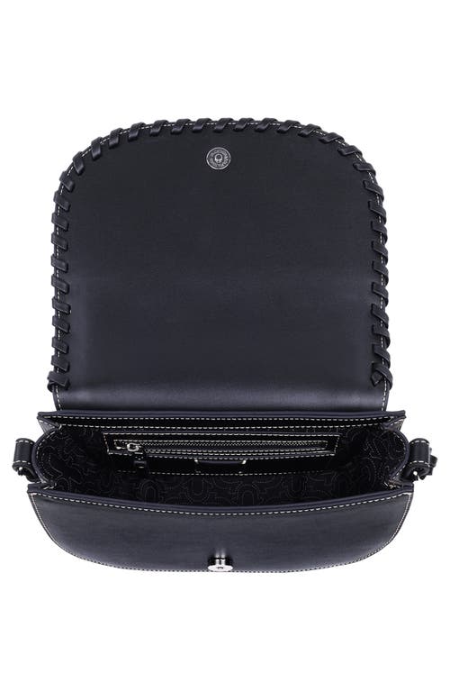 True Religion Whipstitched Saddle Bag In Black