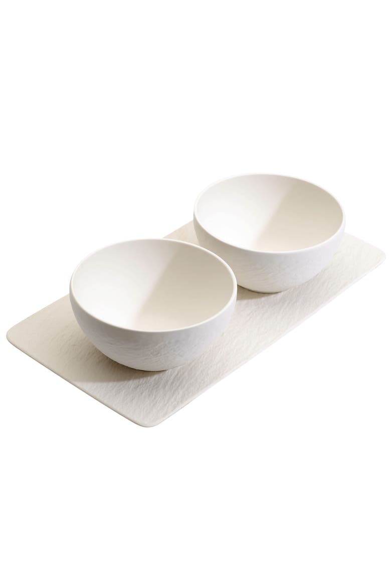 Manufacture Rock blanc 3 Piece Condiment Set, Alternate, color, white