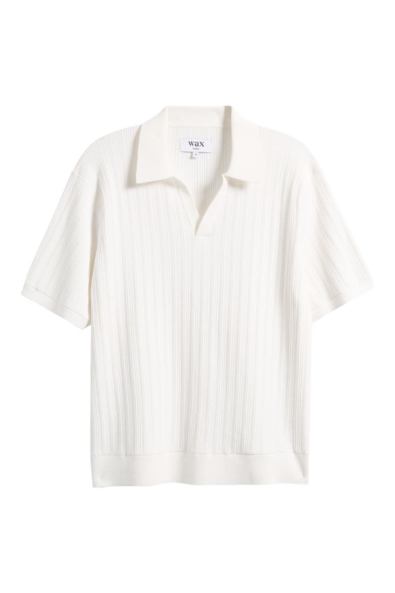 Siena Textured Cotton Blend Polo, Alternate, color, ECRU
