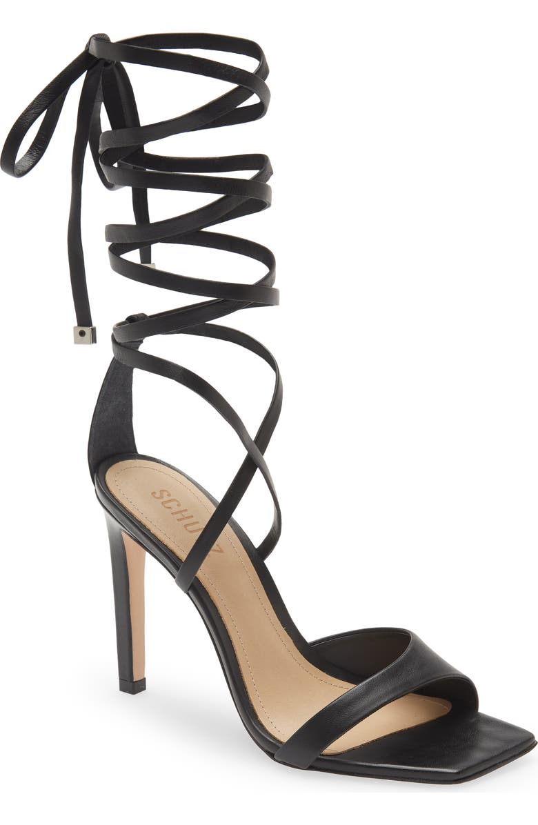Schutz Bryce Ankle Wrap Sandal, Main, color,