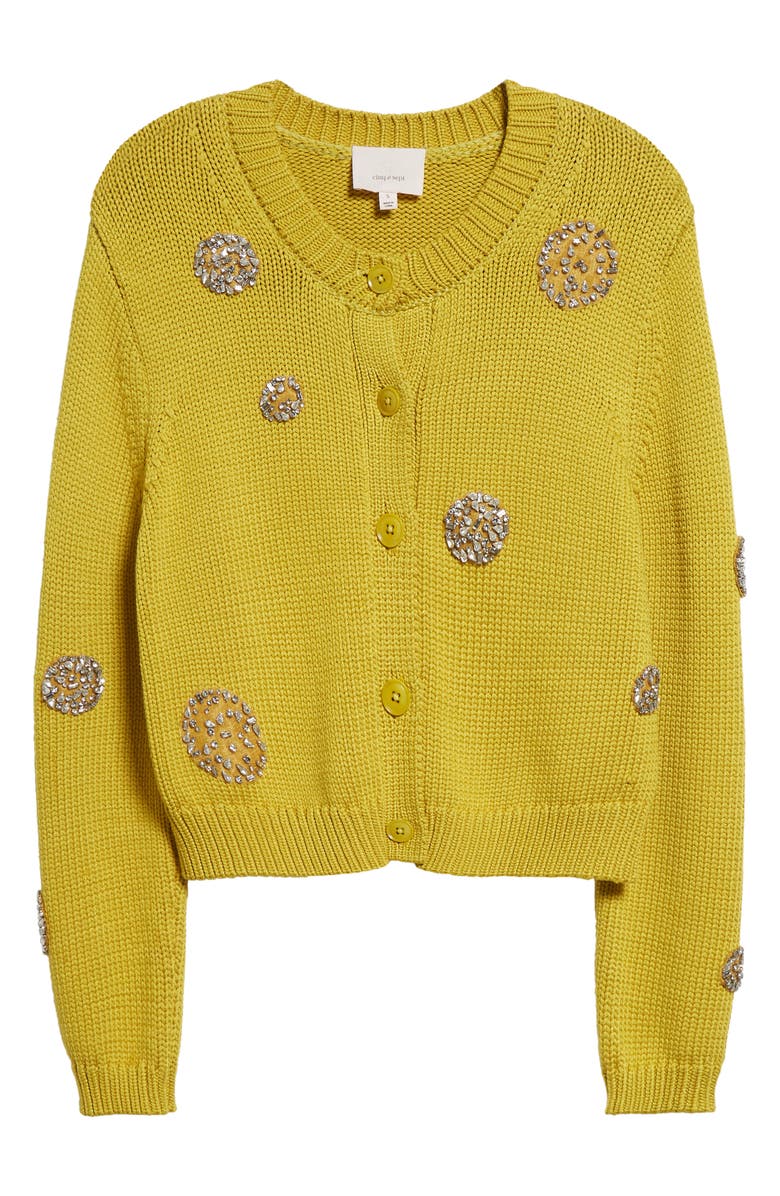 Cinq à Sept Piera Rhinestone Detail Cardigan, Alternate, color,