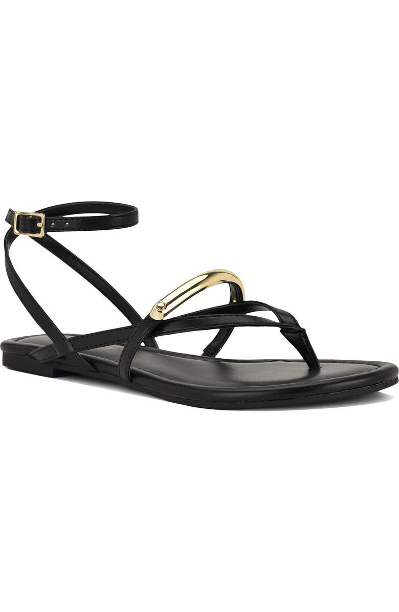 Nine West Bretta Ankle Strap Sandal, Main, color, Black