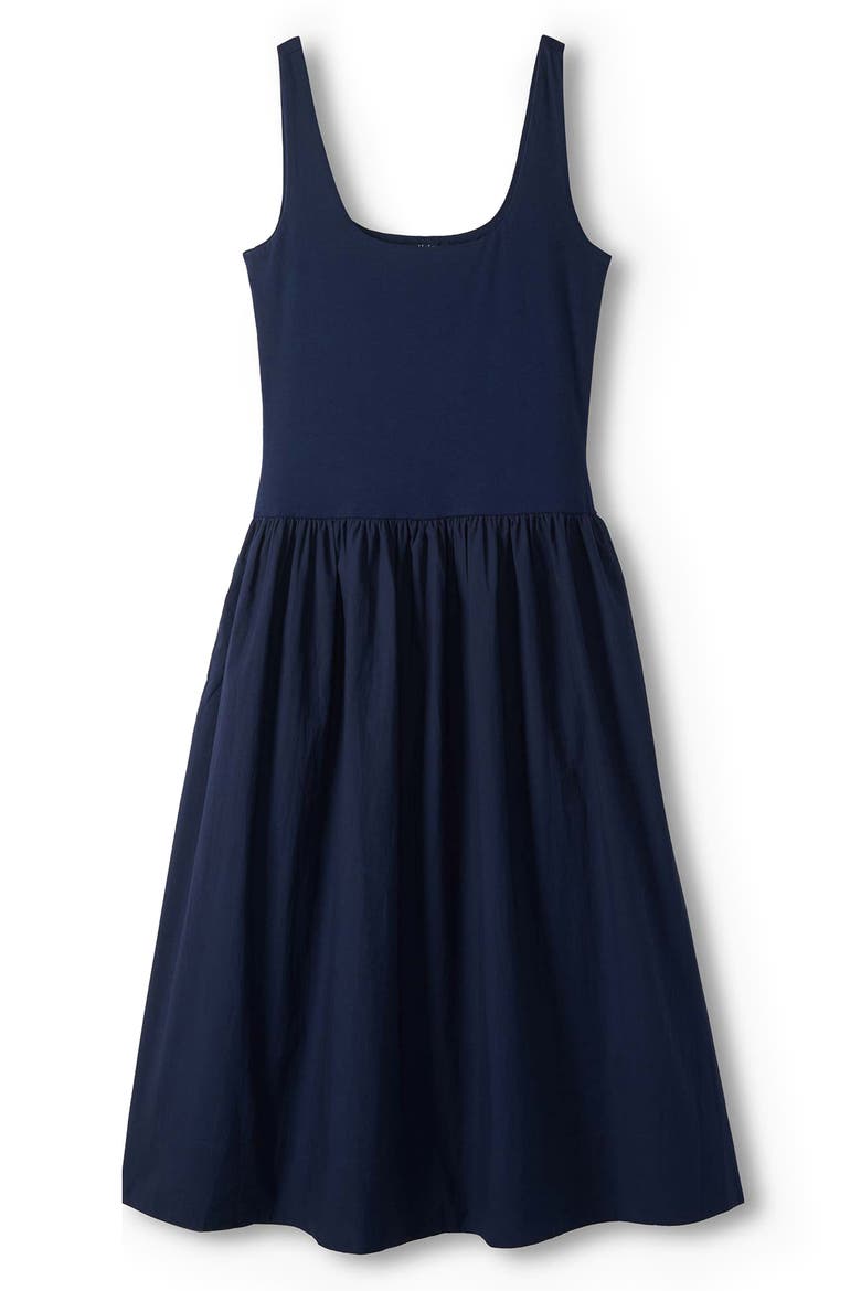 Mixed Media Midi Sundress, Alternate, color, PATRIOT BLUE