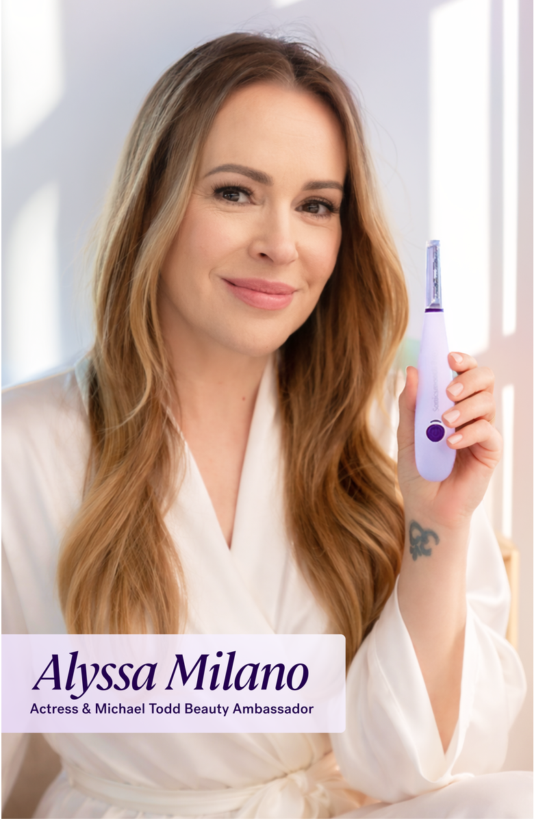 MICHAEL TODD BEAUTY Sonicsmooth Pro+ 2 in 1 Facial Exfoliation & Peach Fuzz Hair Removal System, Alternate, color, Reflects All Light Fully.