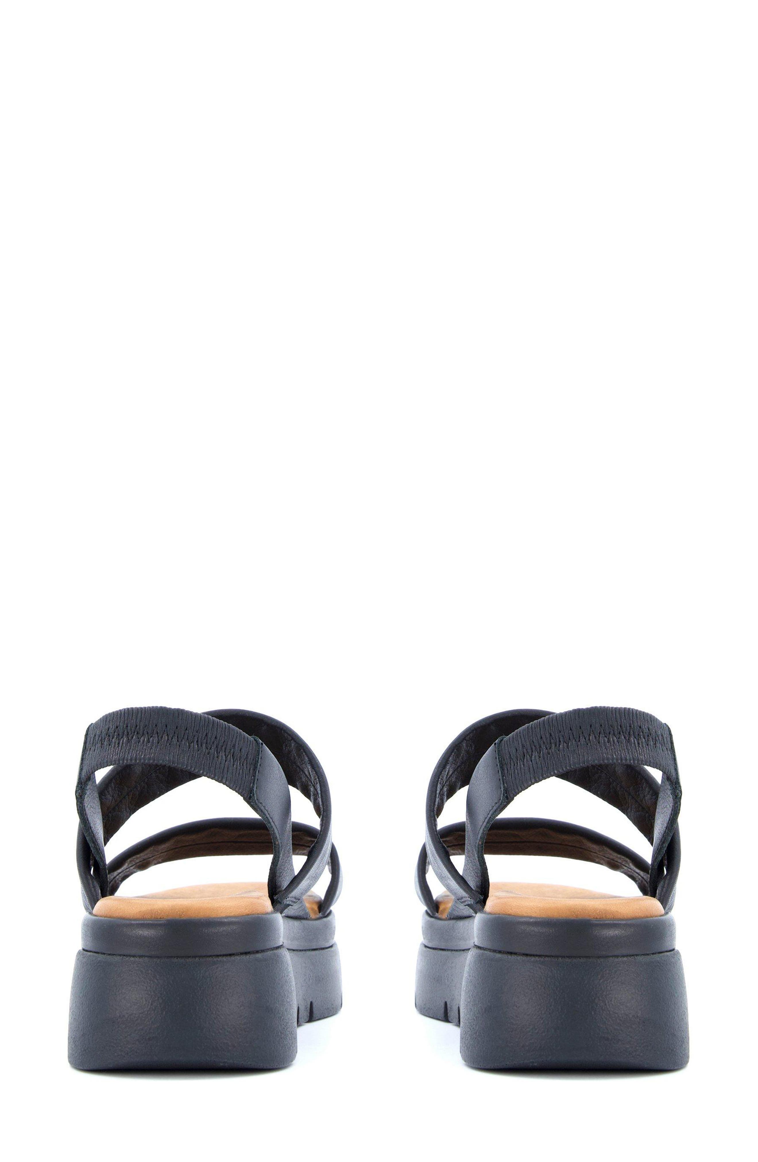 Dune London Location Slingback Platform Sandal, Alternate, color, Black