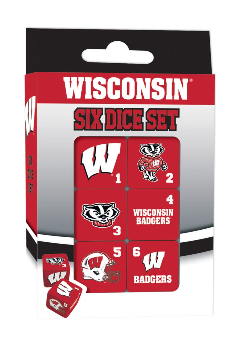 Wisconsin Badgers Dice Set - 19mm, Main, color, Multicolor