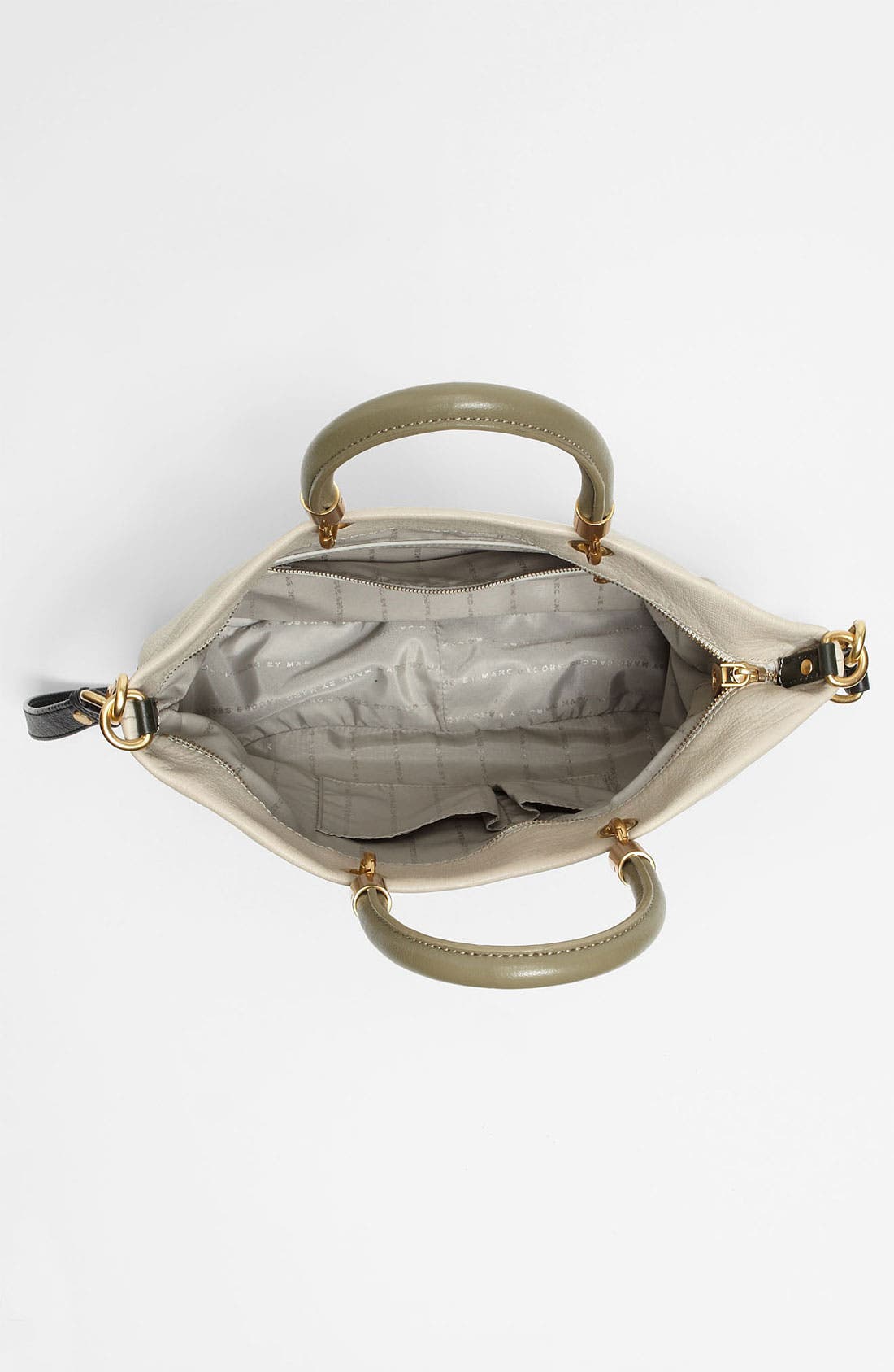 MARC BY MARC JACOBS 'Too Hot to Handle - Mini' Embossed Colorblock Shopper, Alternate, color, OYSTER