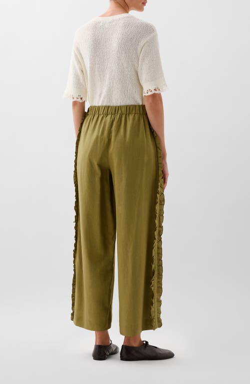 Scalpers Ruffle Prep Pant In Green