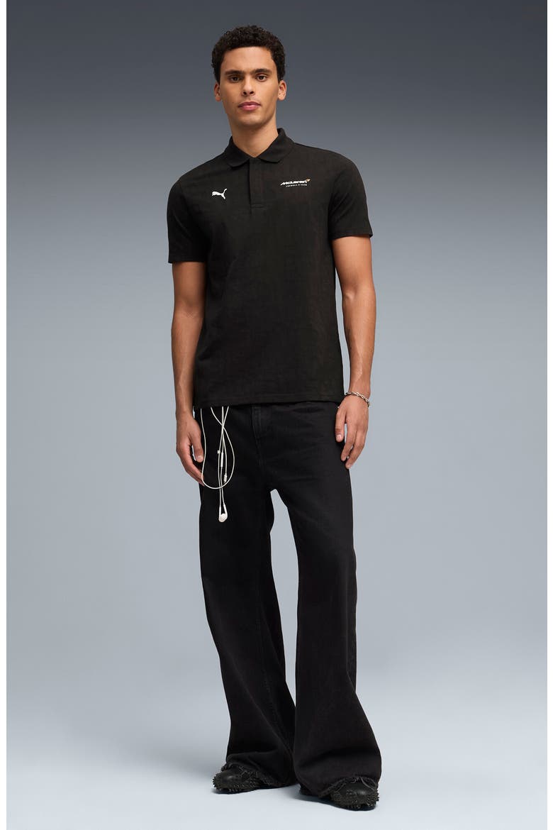 McLaren Jacquard Logo Polo, Alternate, color, PUMA BLACK
