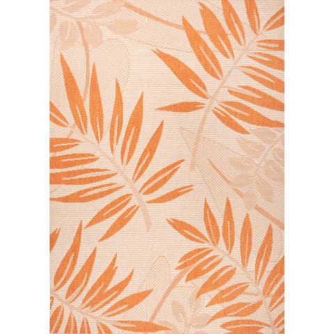 Havana Tropical Palm Leaf Indoor/Outdoor Area Rug