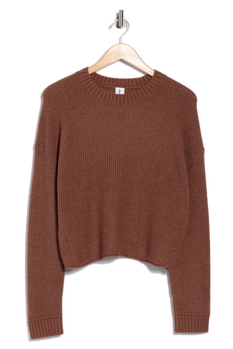Cozy Crew Pullover Sweater, Alternate, color, BROWN TOPAZ