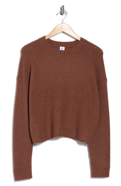 Abound Cozy Crew Pullover Sweater In Brown