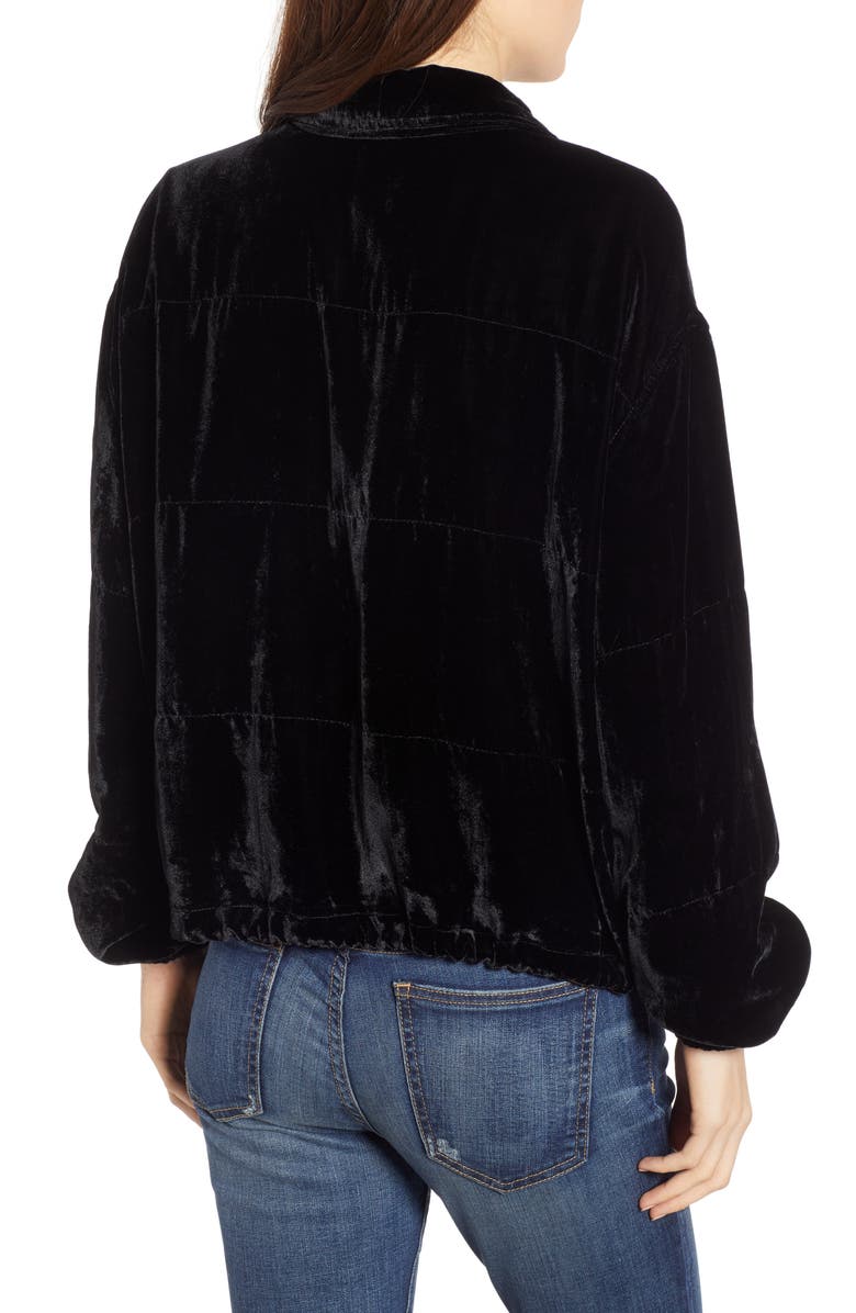 BB Dakota by Steve Madden BB Dakota Chillax Velvet Jacket, Alternate, color,