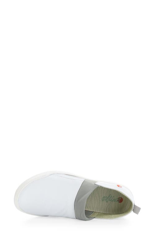 Fly London Baju Slip-on Sneaker In White/grey Smooth