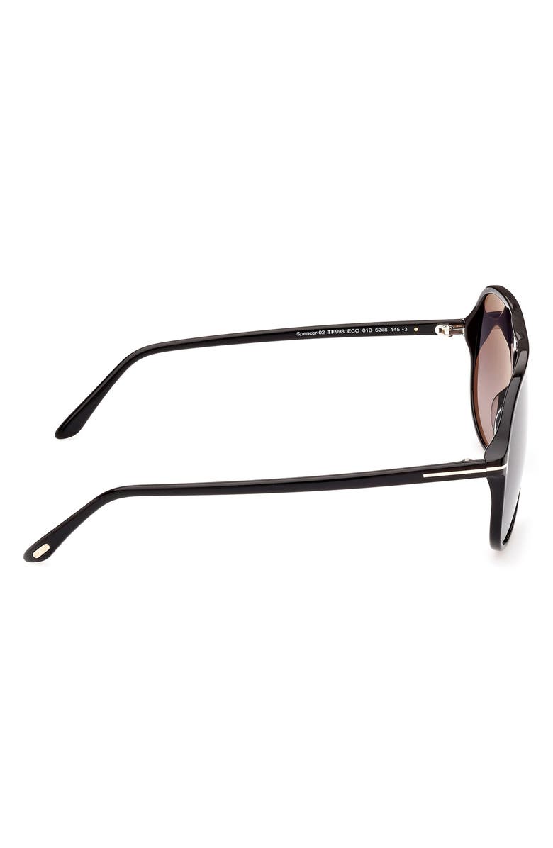 TOM FORD Spencer 62mm Gradient Oversize Pilot Sunglasses, Alternate, color,