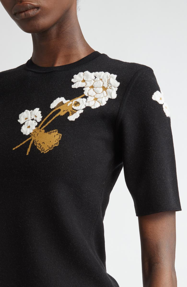 Erdem Floral Jacquard Knit Top, Alternate, color, 