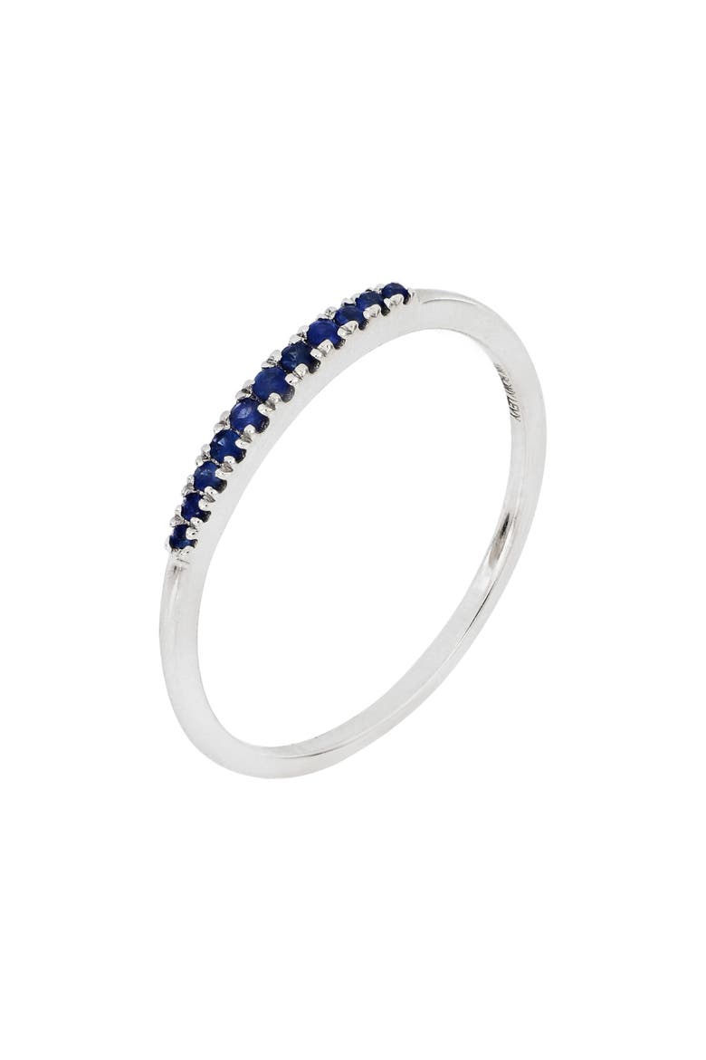Gemstone Stacking Ring (Nordstrom Exclusive), Main, color, 18K WHITE GOLD