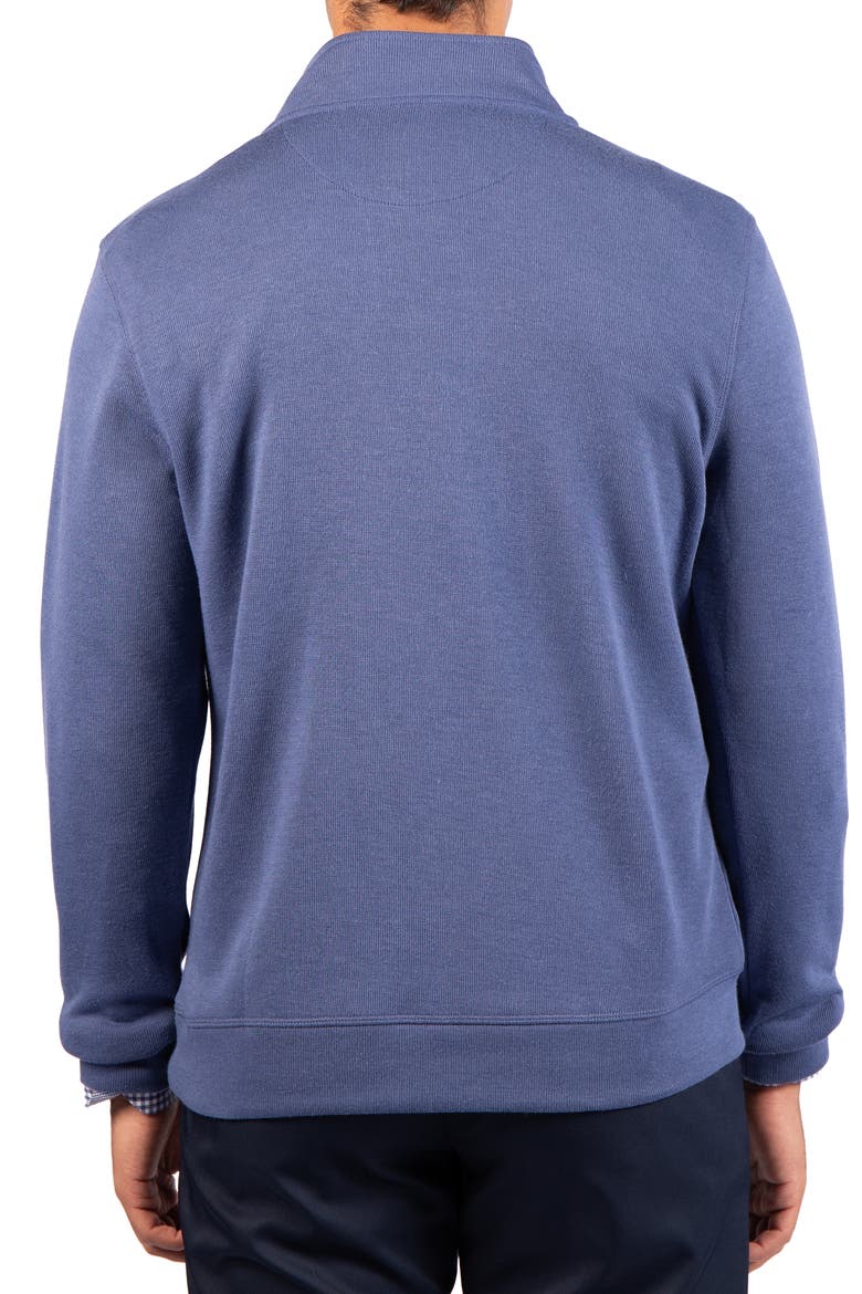 French Rib Quarter Zip Sweater, Alternate, color, GRAY BLUE
